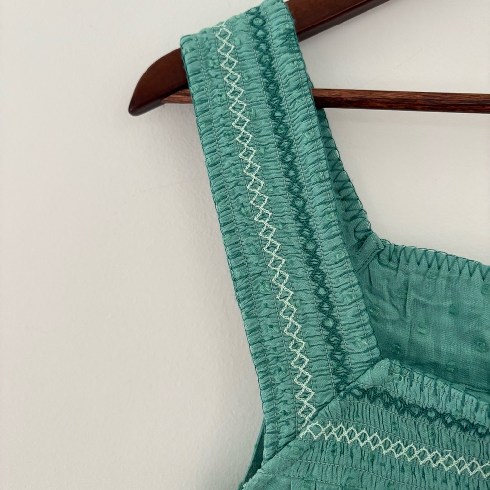 Old Navy Swiss Dot Midi Dress Green Cottagecore Coastal Grandma - Picture 9 of 12